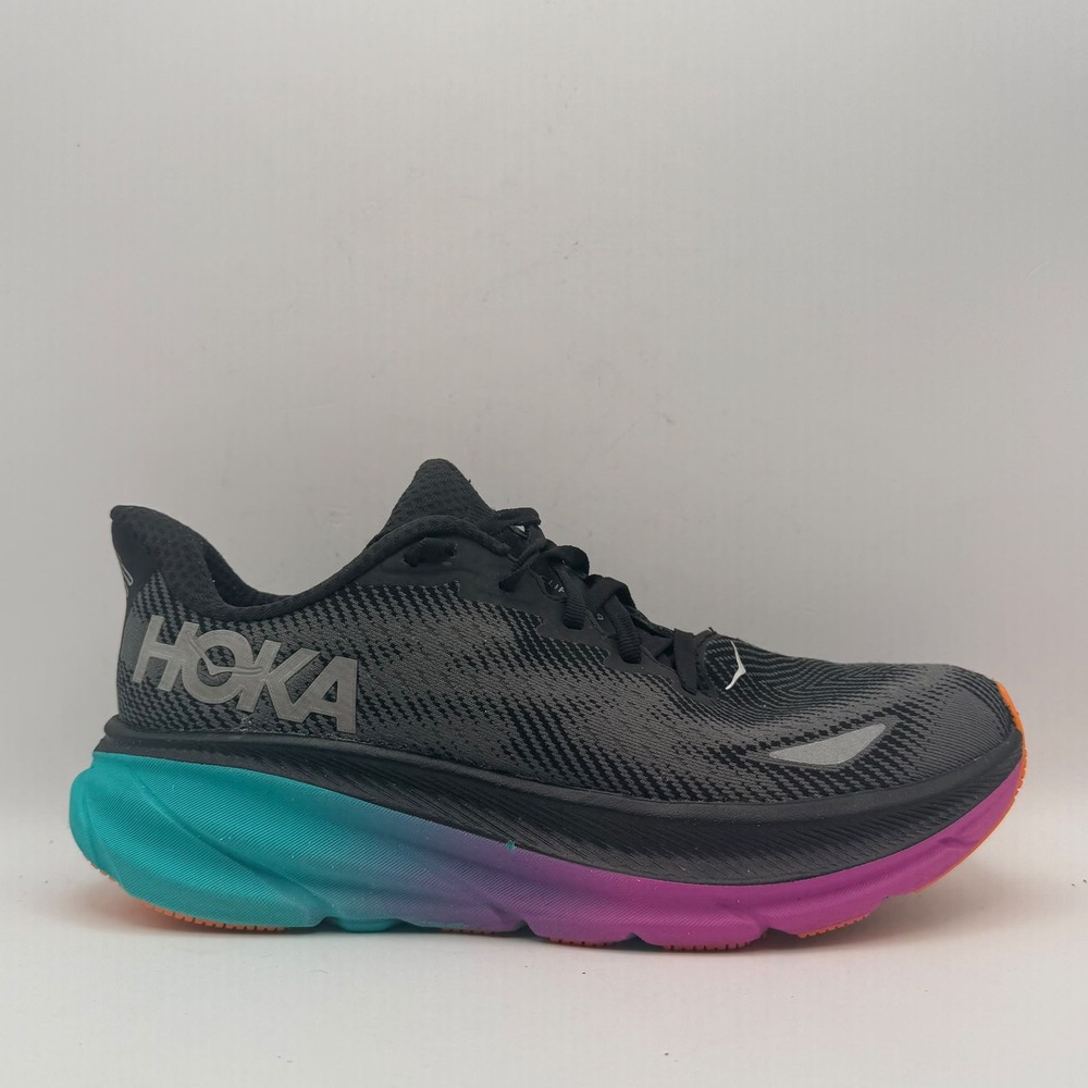 Hoka Clifton 9 GTX Running Shoes Womens 8.5 Black Gore-Tex Waterproof Sneakers